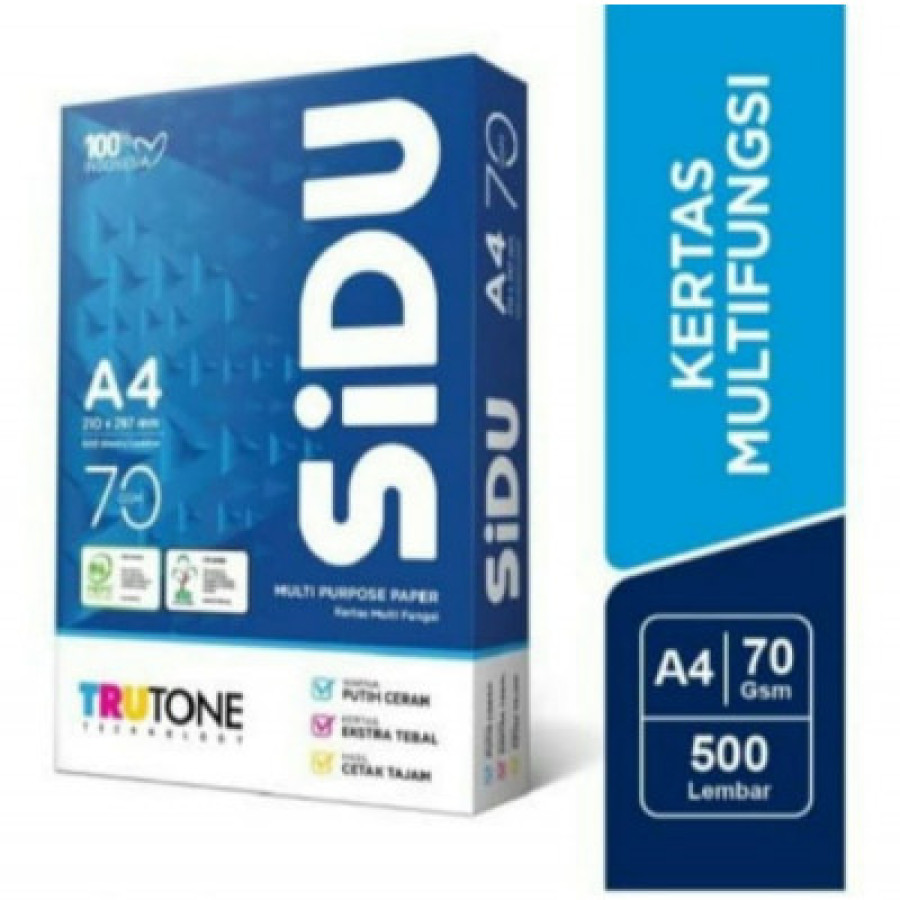 KERTAS HVS SIDU A4 70 GSM - depan