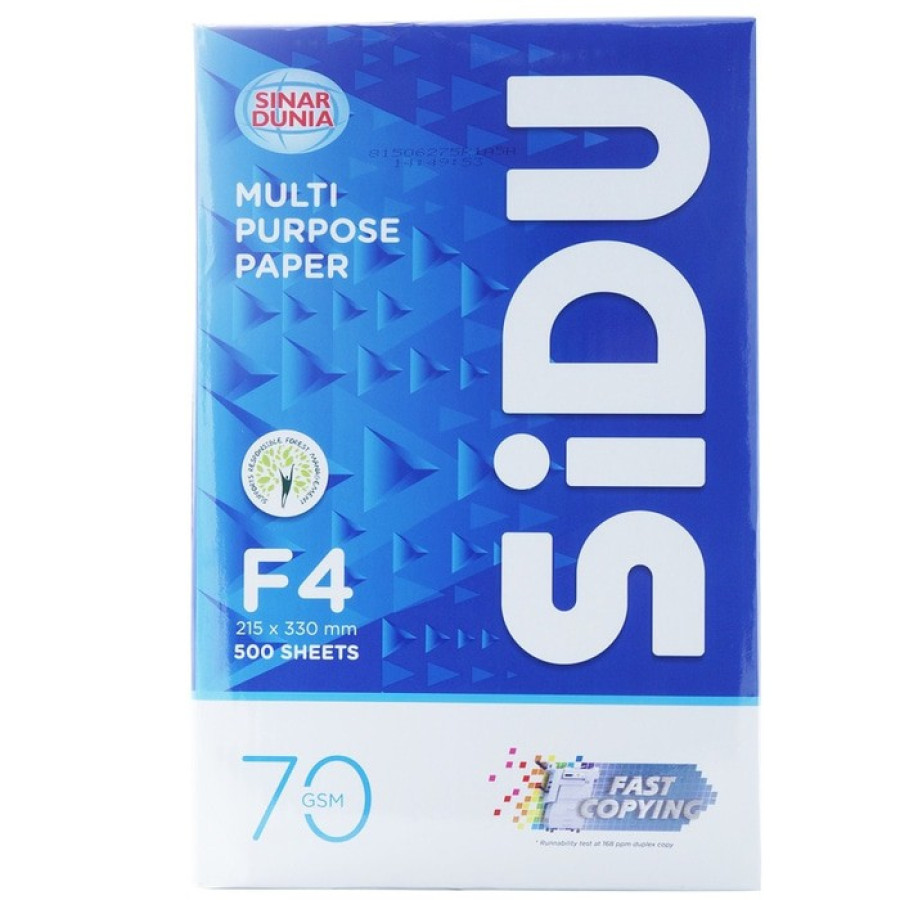 KERTAS HVS F4 7O GRAM SIDU