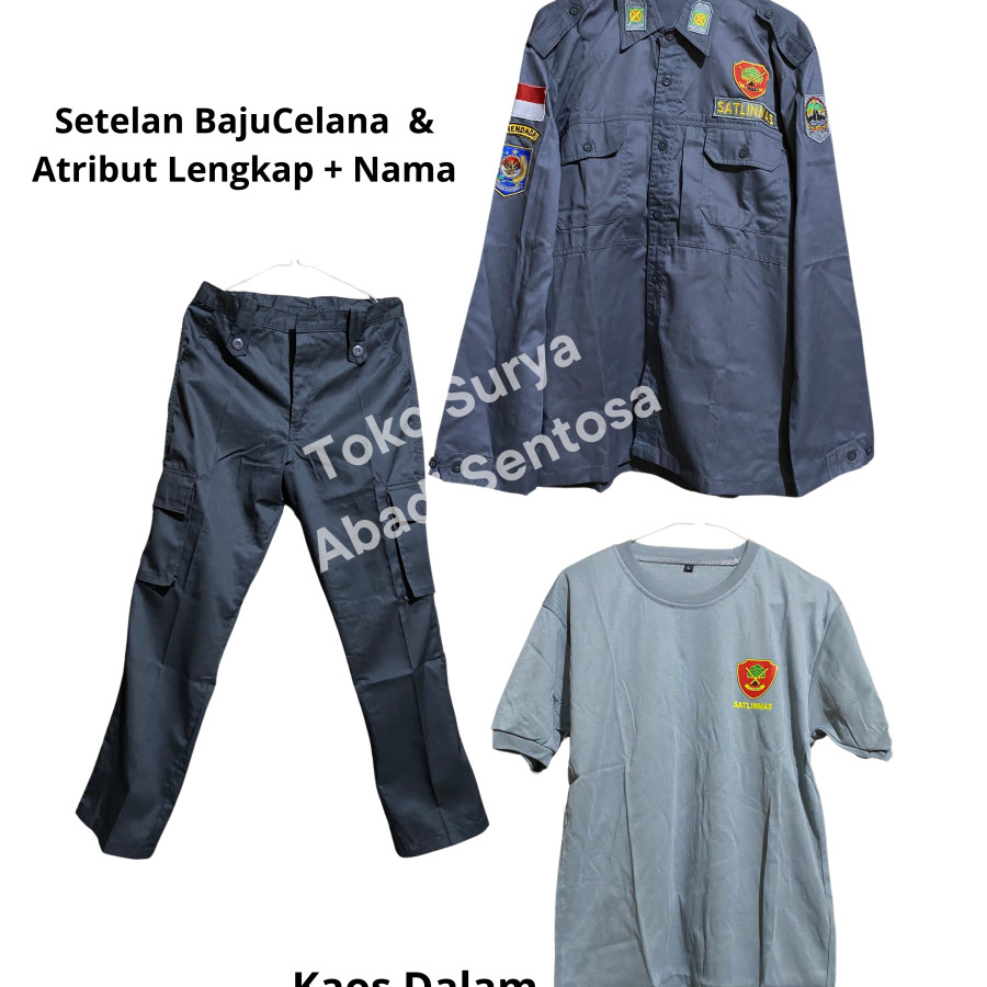 Seragam Linmas Lengkap Paket A - samping