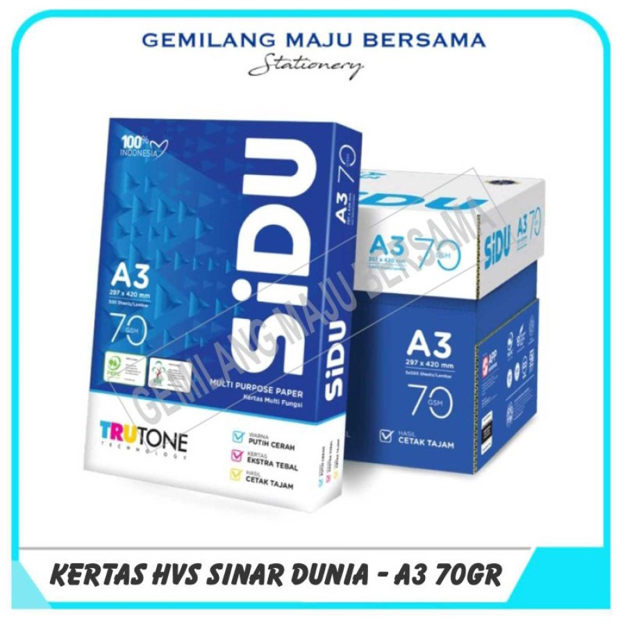 HVS A3 70 gr SIDU