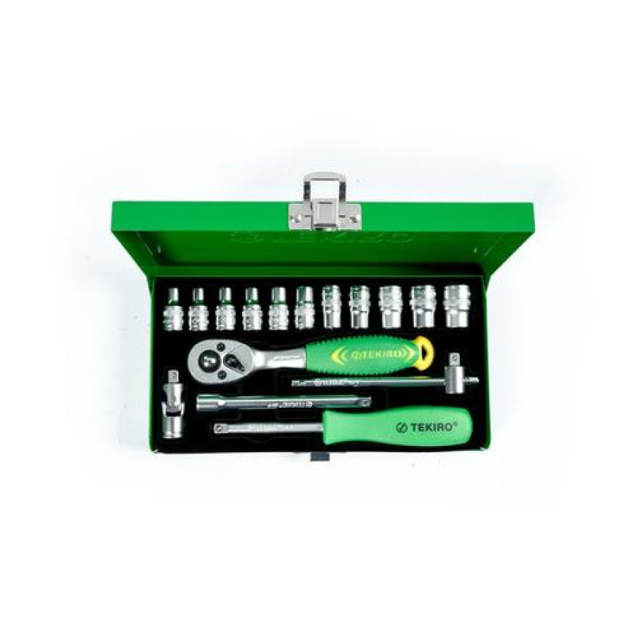 Tekiro 1/4 Inch Socket Set 17 Pcs /Kunci Sock Set / Socket Set / Tools - samping