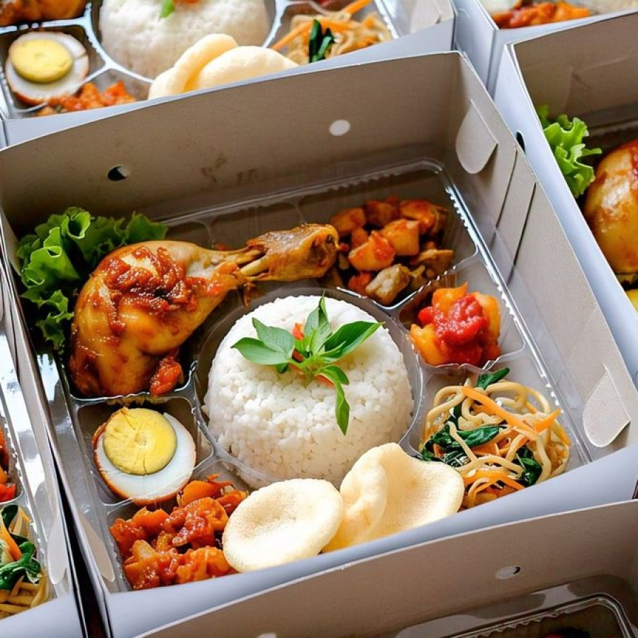 Nasi kotak ayam bakar spesial