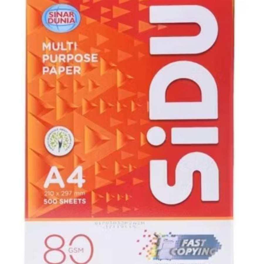KERTAS HVS SIDU A4 UK.80 Gsm
