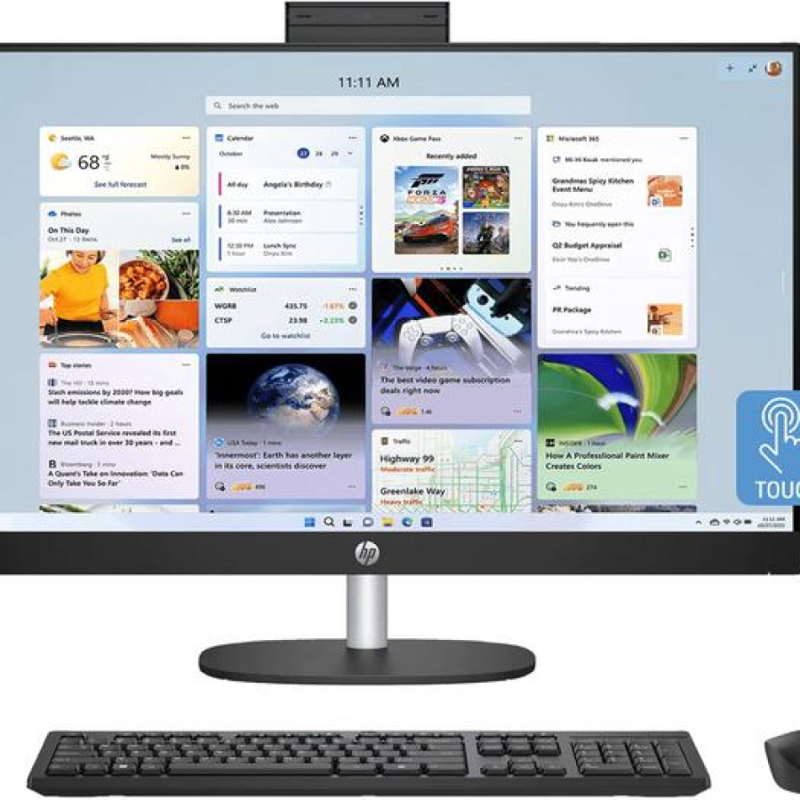 HP All-in-One Desktop PC i7-1355U 512G 23.8" TOUCHSCREEN W11 OHS - RAM 16GB - depan