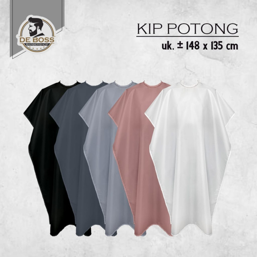 Kain Kep Cape Jubah Potong Pangkas Rambut Hitam Barber Barbershop Salon