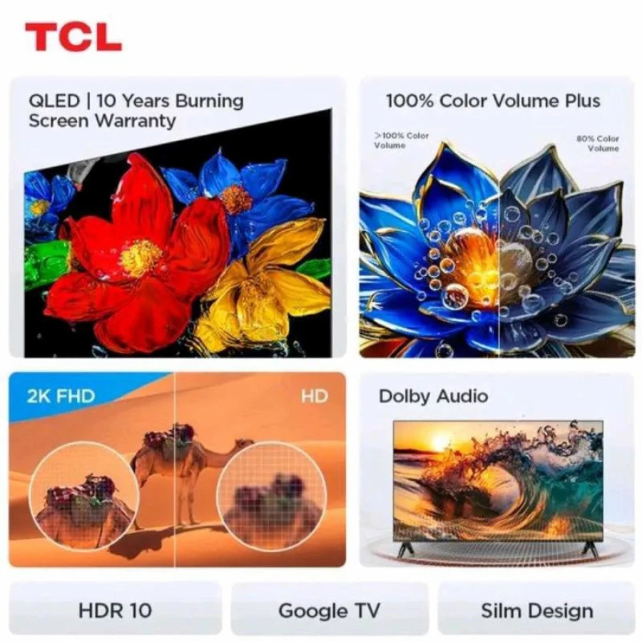 TCL QLED TV 50 Inch / 50" S5K SMART GOOGLE TV 2K FHD HDR 10 Dolby Audio 50S5K - samping