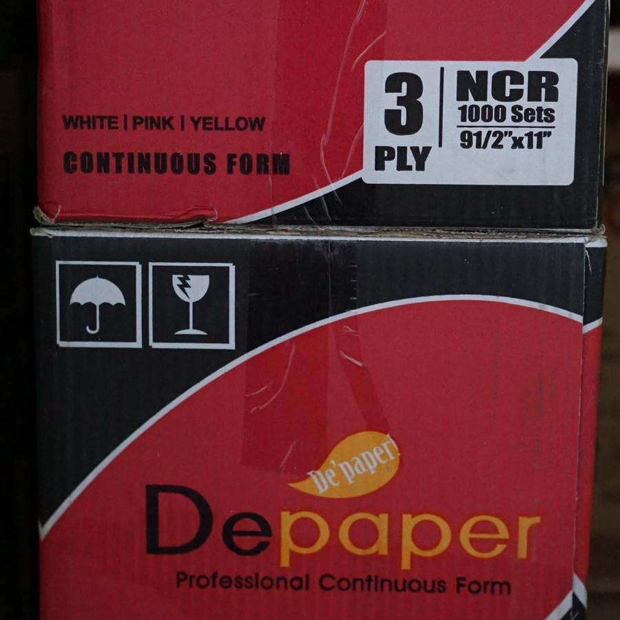 Continuous Form  DePaper  3 Ply PRS / 9.5" X 11 " : 2 (Bagi 2) - K2 FULL - samping