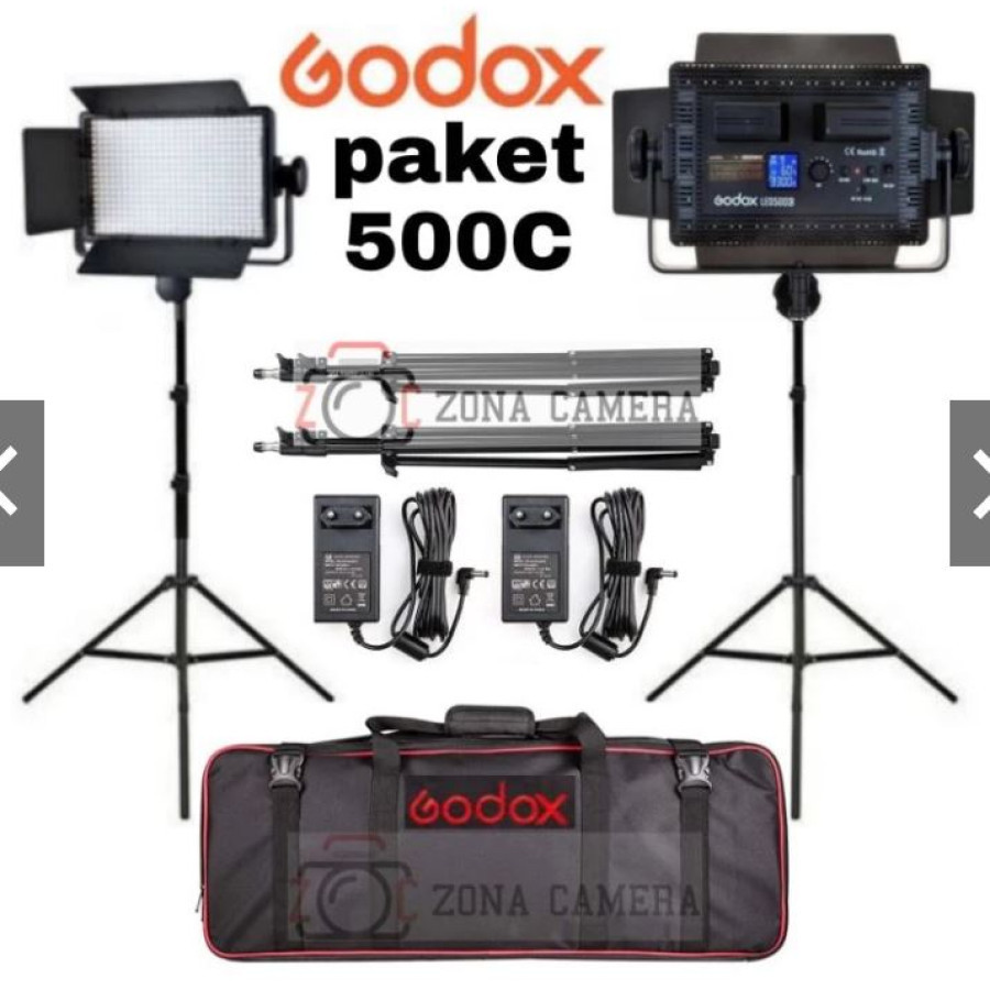 Paket Godox 500C LED Video Light Studio Fill Lighting