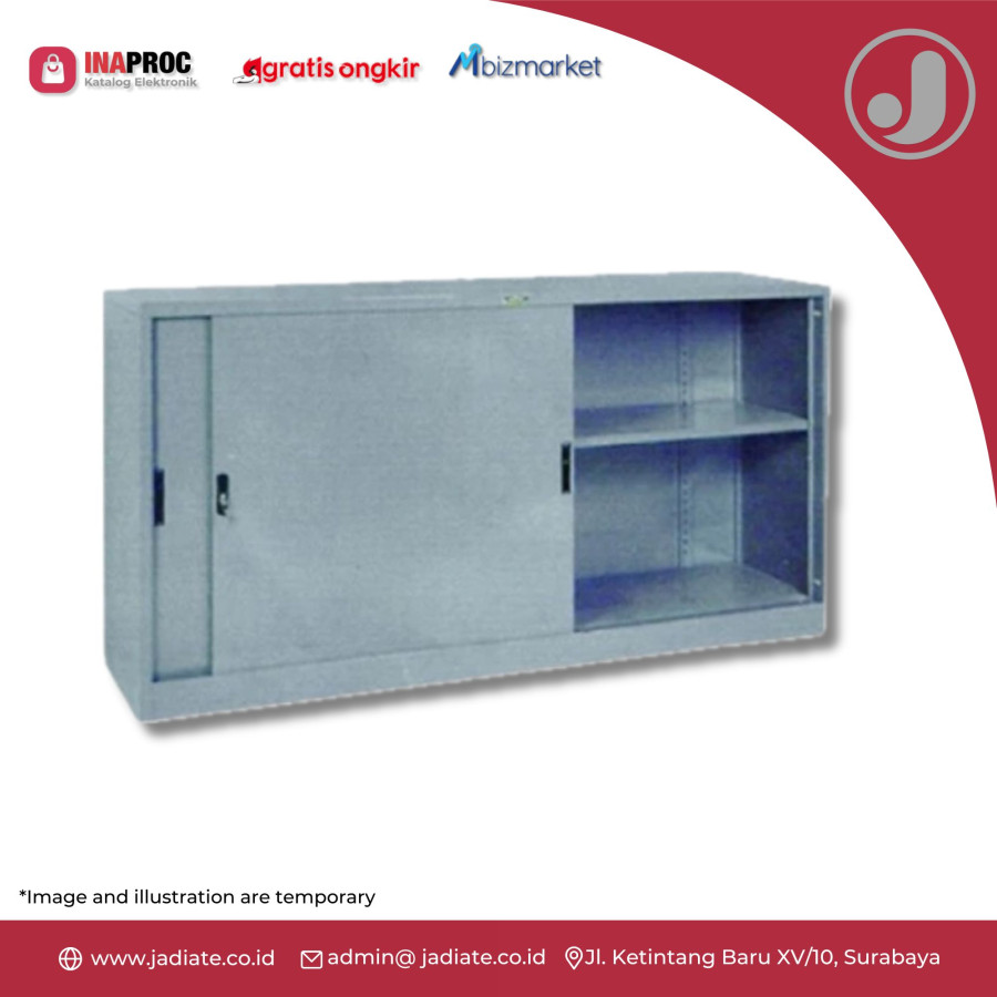 Lemari Besi 1/2 Tinggi Sliding (p 200, l 45, t 100)