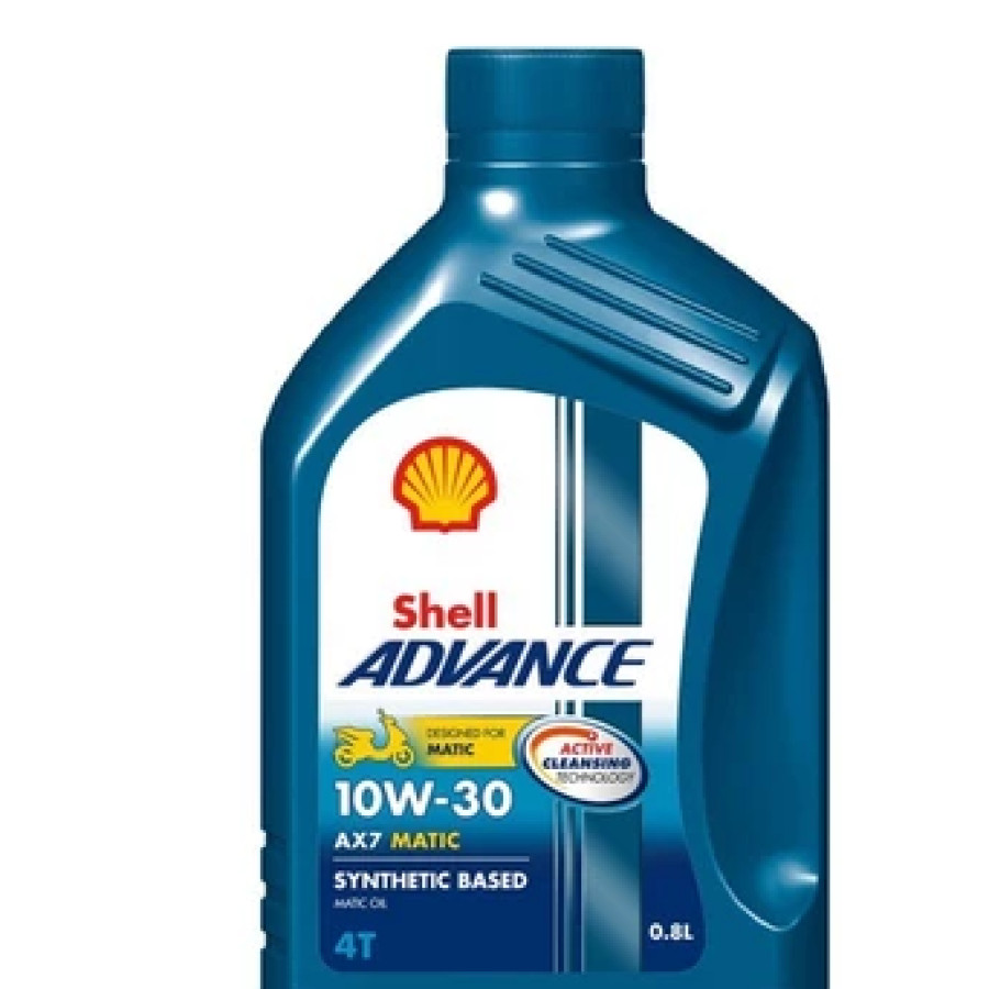 OLI SHELL ADVANCE 4T AX7 SYNTHETIC BASED  0.8 LITER - utama