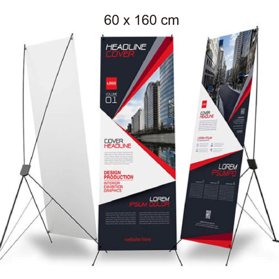 X Banner Ukuran 60 x 160 cm