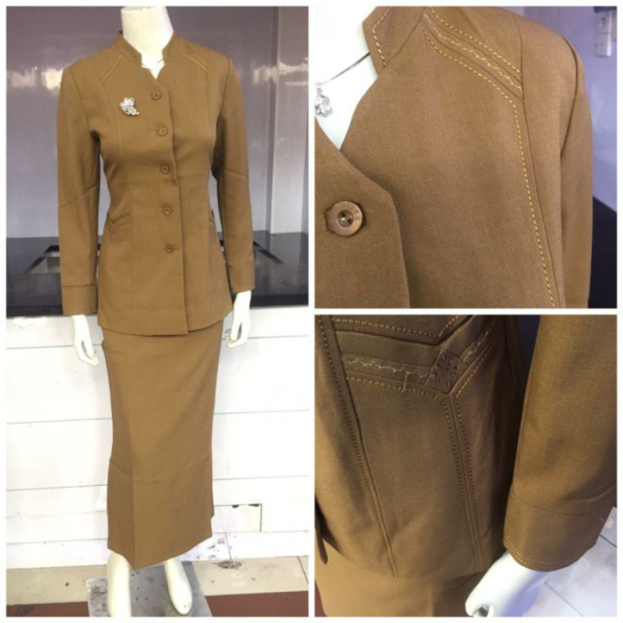 Seragam PDH Warna Khaki PNS Pemda - detail