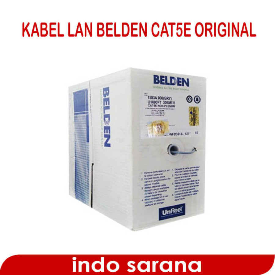 Belden Kabel LAN 1583A 008 Cat 5E UTP Grey Up to 1 Gbps - depan