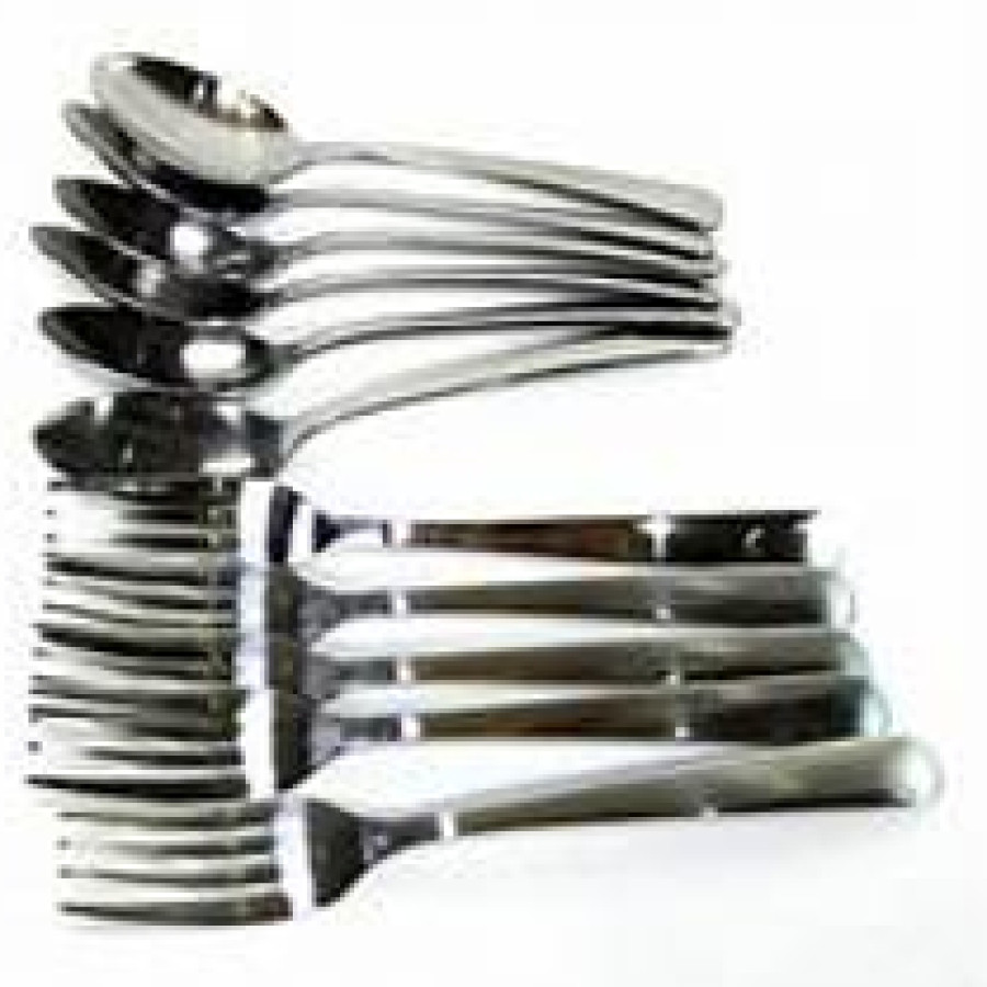 Sendok Garpu Bahan Stainless, Isi 12 Pcs