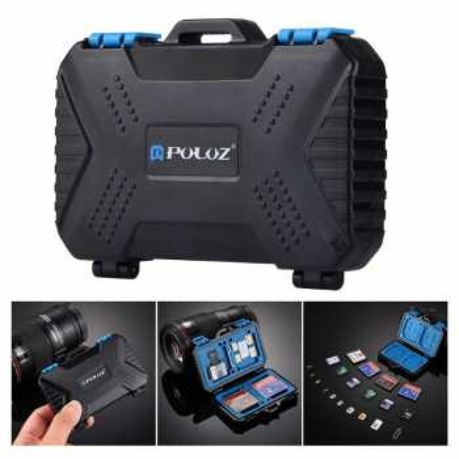 PULUZ Tas Kotak Penyimpanan Memory Card Waterproof - PU5002 - Black - utama