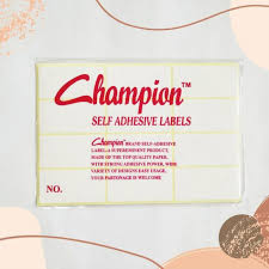 Label Kertas Champion - samping
