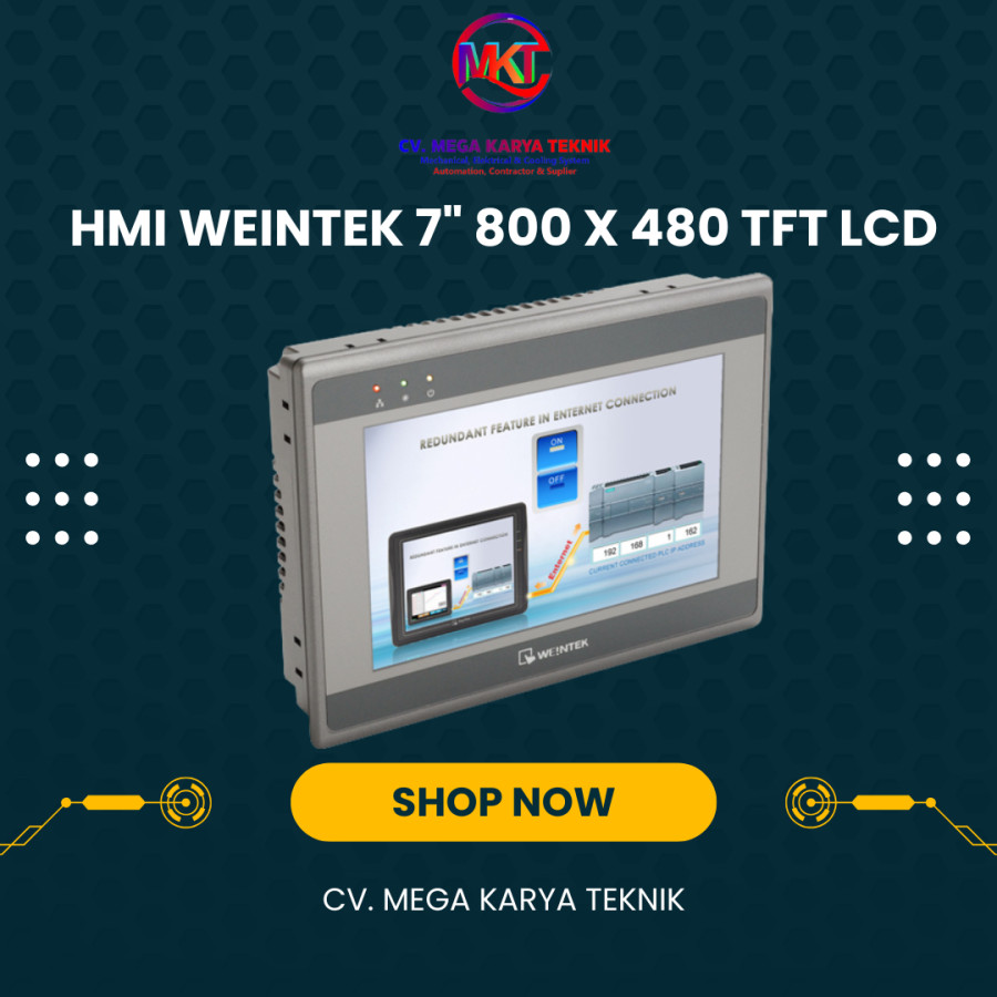 HMI WEINTEK 7" 800 x 480 TFT LCD - utama