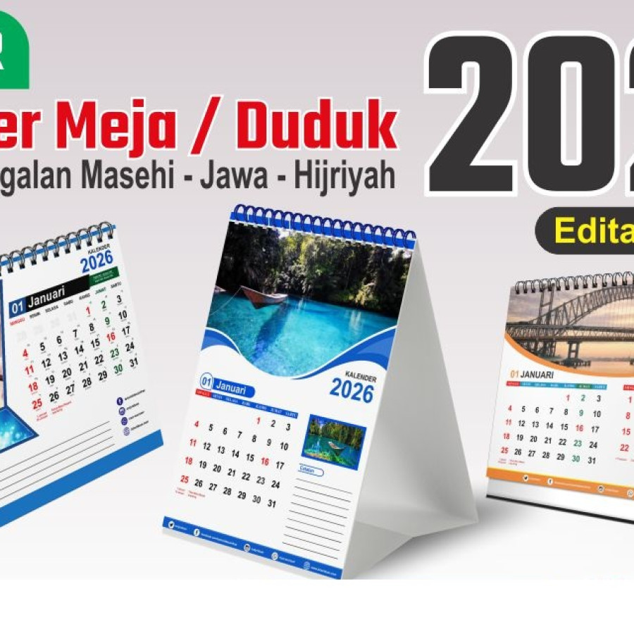 Kalender Meja / Duduk - depan