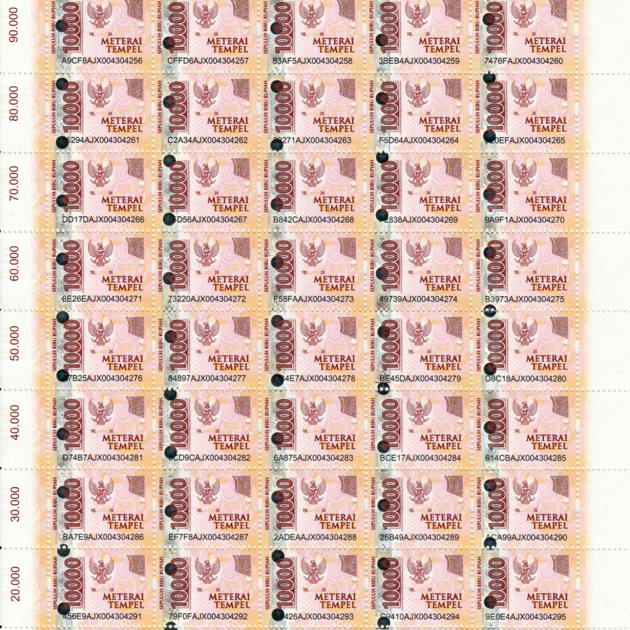 Materai tempel 10.000