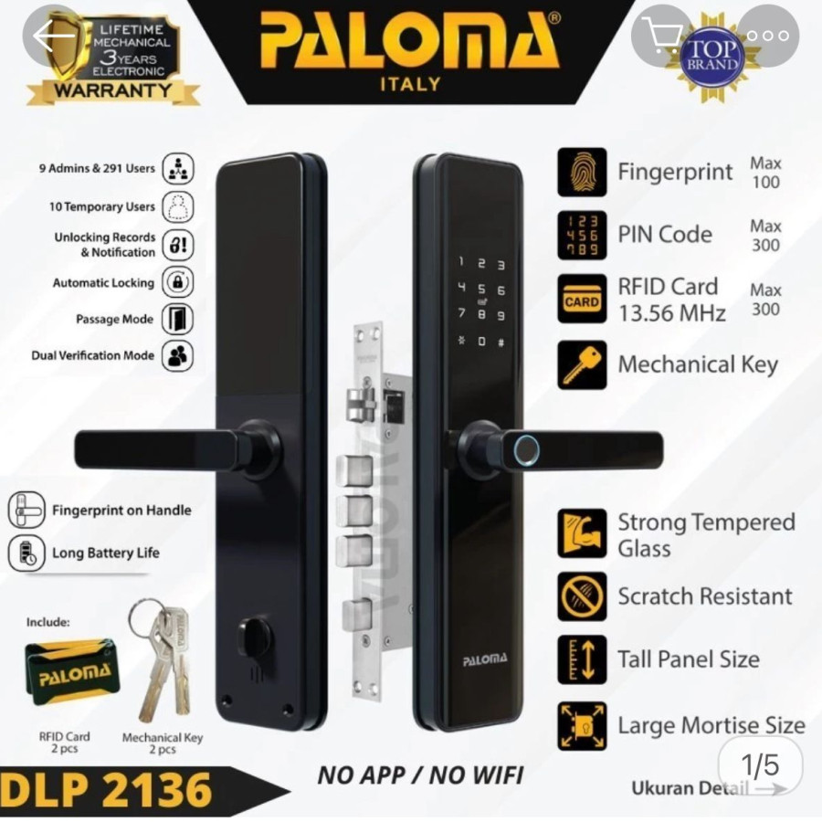 Handle Pintu Smart Lock Door Paloma