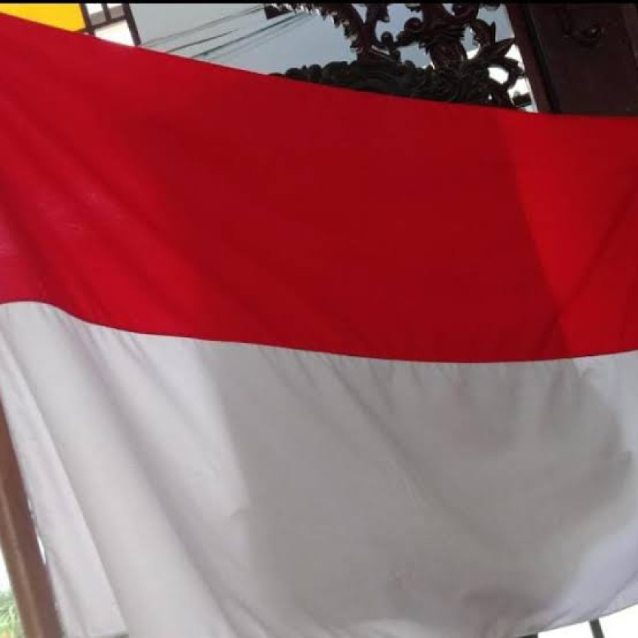 Bendera merah putih ukuran - detail