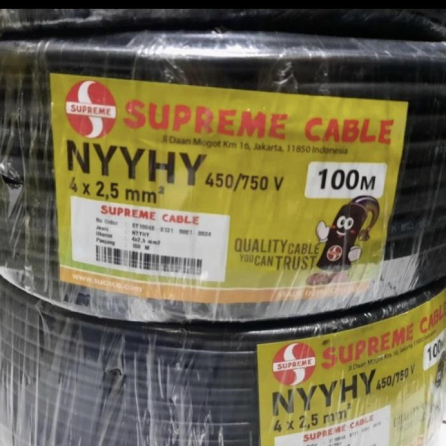 KABEL NYYHY 4x2.5 MM - 100 METER | SUPREME - utama