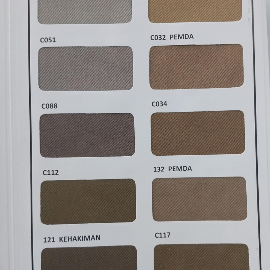 stelan pakaian dinas khaky - samping