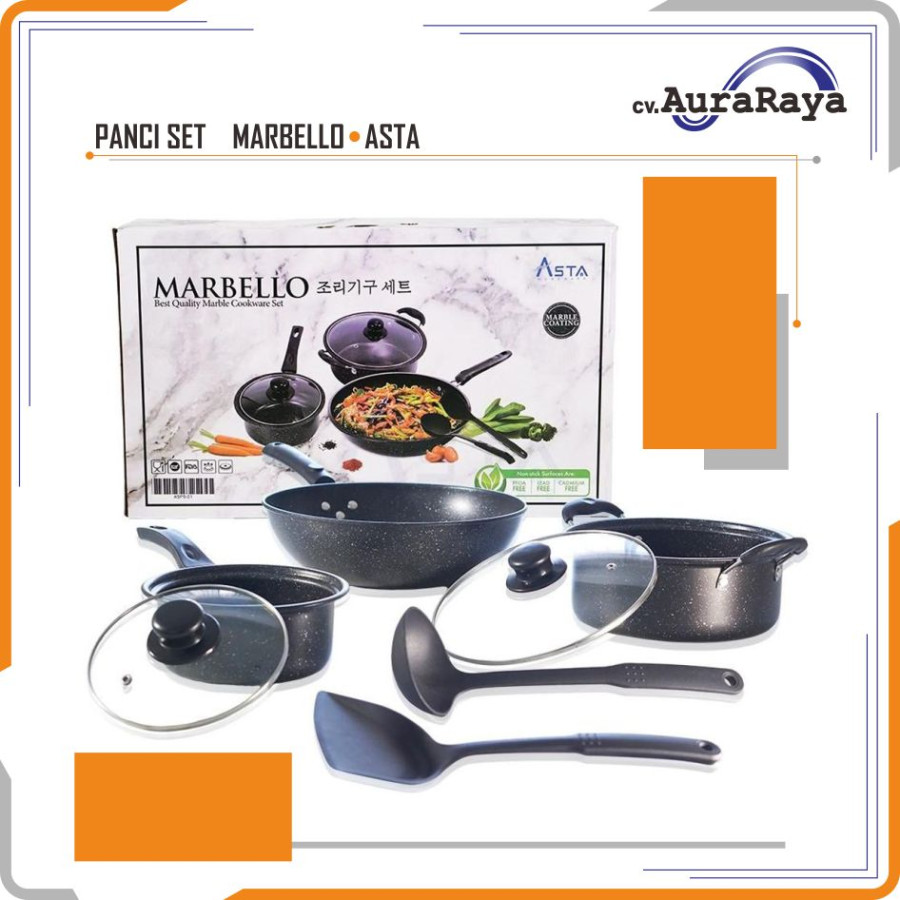 PANCI SET COOKWARE SET  7pcs / SET      MARBELLO     ASTA