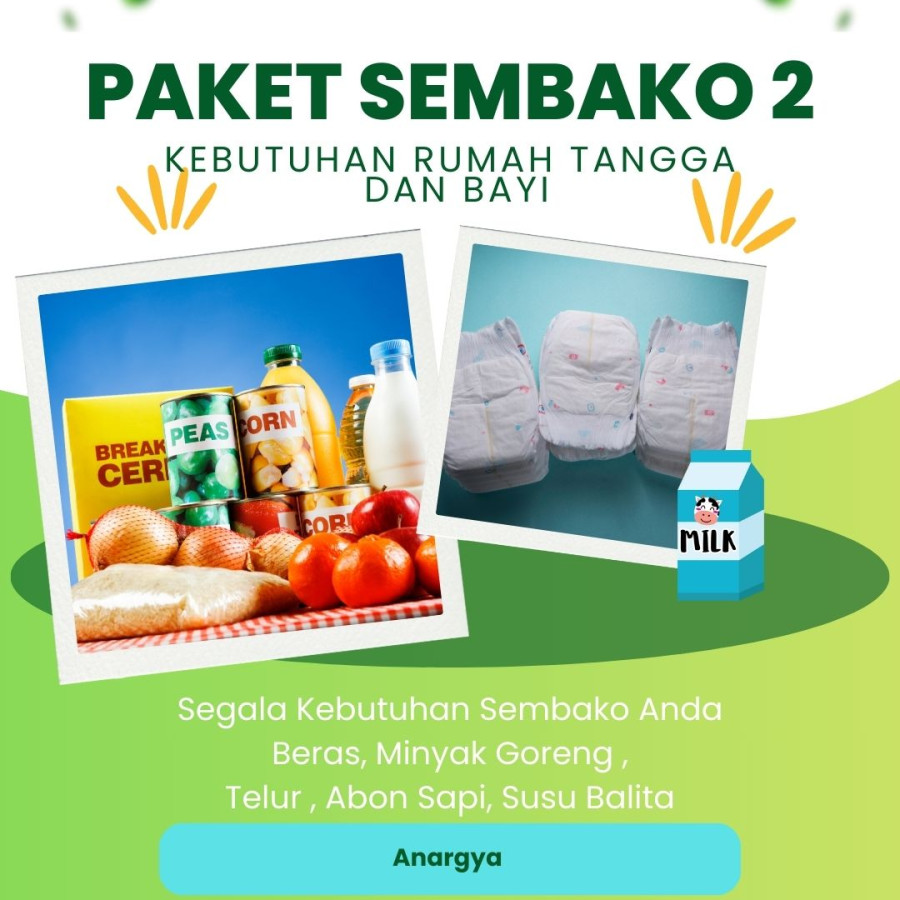 Paket Sembako 2 Kebutuhan Pokok Rumah Tangga dan Bayi