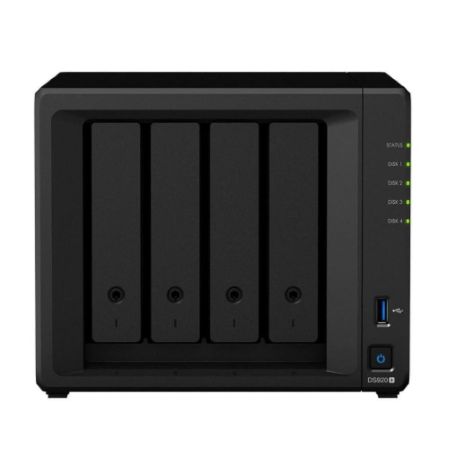 Synology-Nas Synology Ds920+ 2.0Ghz 4-Core 4Gb 4-Bay Diskstation Tower - depan