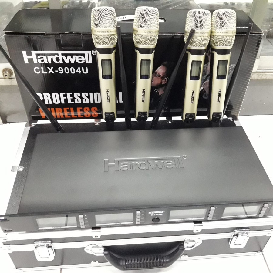Mic Wirelles Hardwell CLX-9004U 4 Mic Pegang