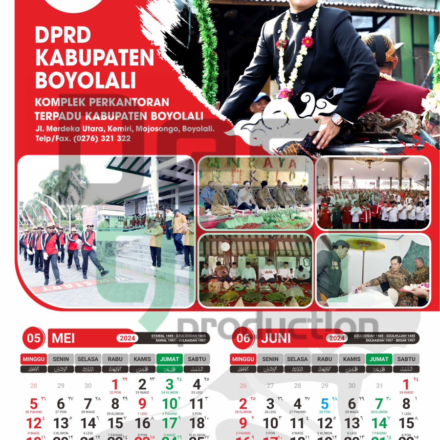 KALENDER DINDING SPIRAL 2 BULANAN BESAR - samping