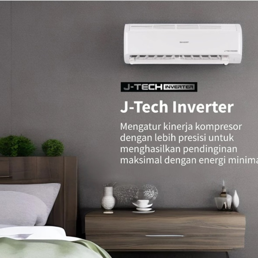 AC SPLIT 0,5 PK INVERTER SHARP AH-X6BEY - depan