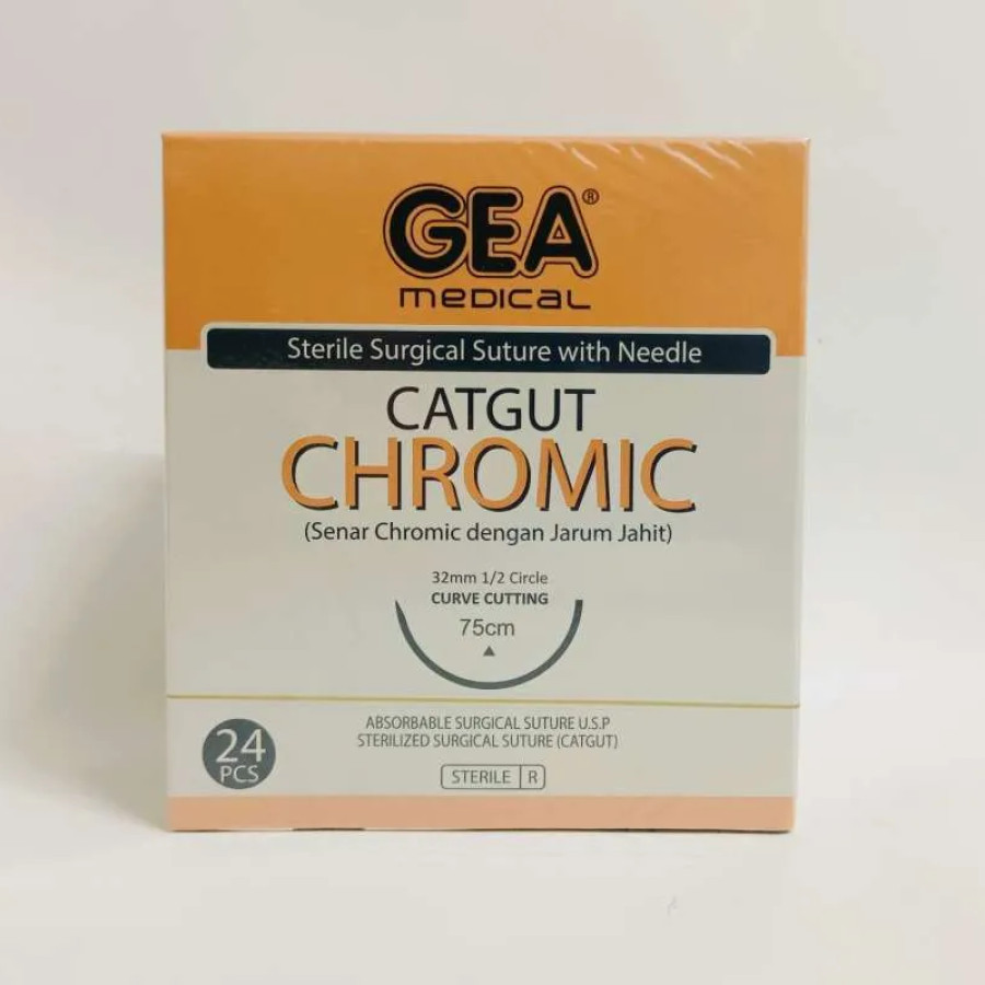 GEA Catgut Chromic with Needle 2/0