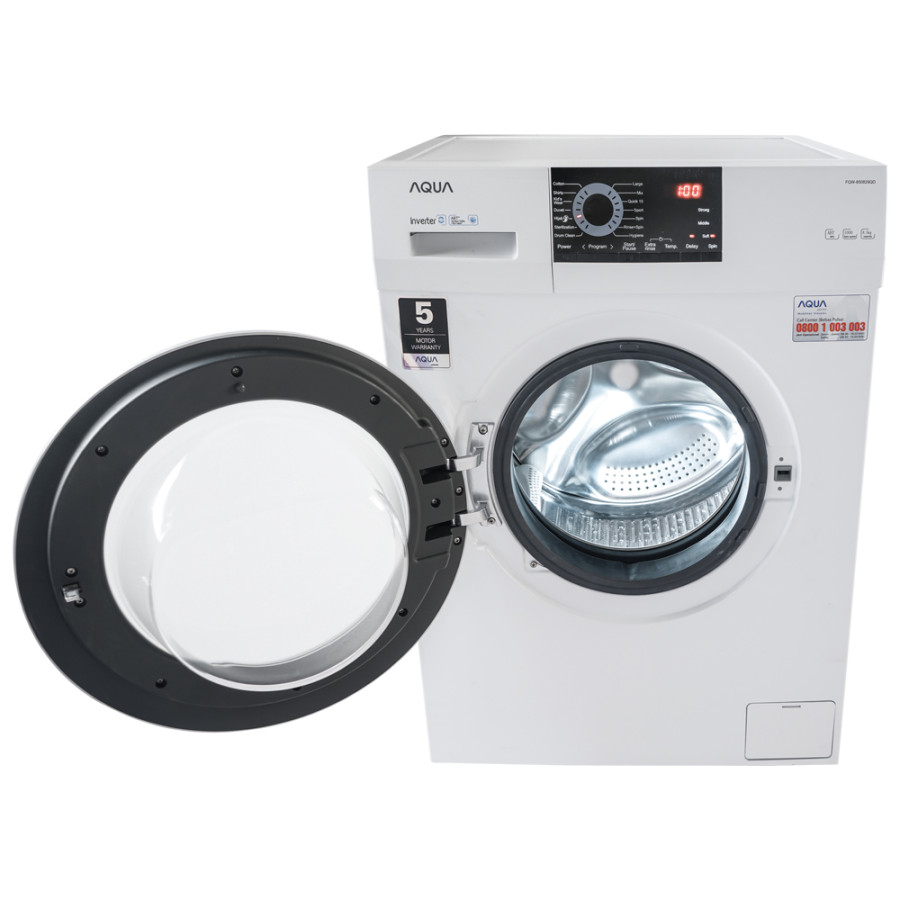 AQUA MESIN CUCI FQW-700829QD FRONT LOADING 7 KG 1 TABUNG - depan