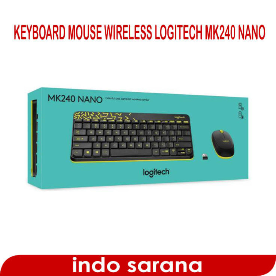 Logitech MK240 Wireless Keyboard Mouse Combo - depan