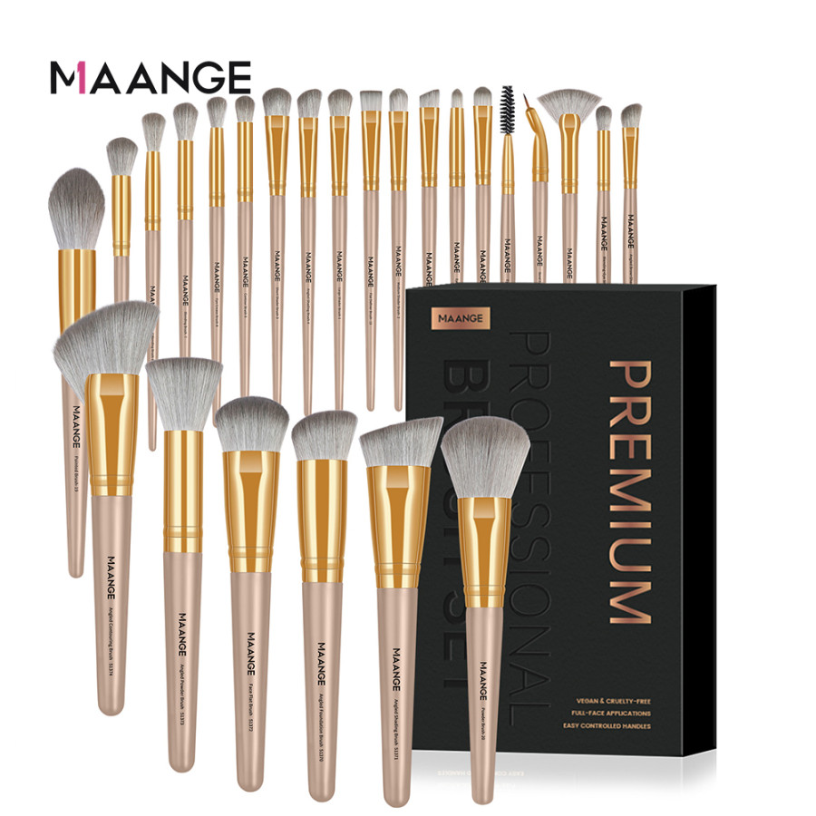 MAANGE 25 pcs Professional Make Up Brush Foundation Makeup