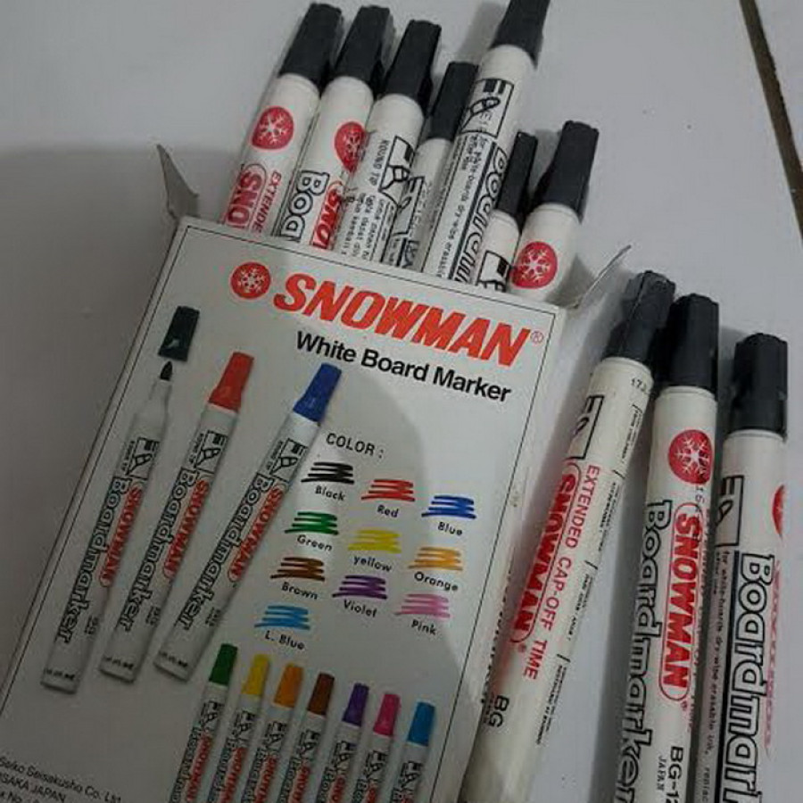 Spidol Boardmarker - Hitam Snowman