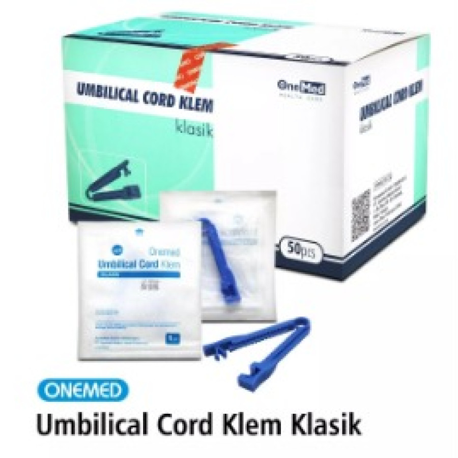 Klem Tali Pusar Umbilical Cord Klasik OneMed Box Isi 50
