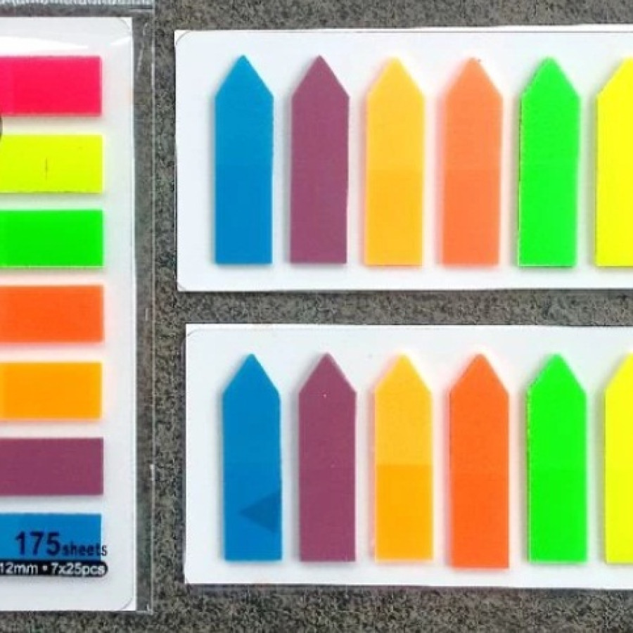 STICKY NOTES bentuk Panah bahan Plastik - depan