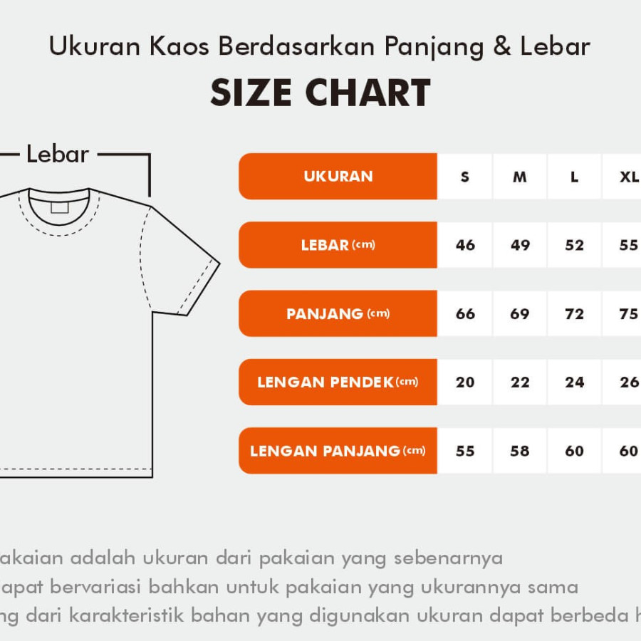 Kaos Polos (Custom) - depan