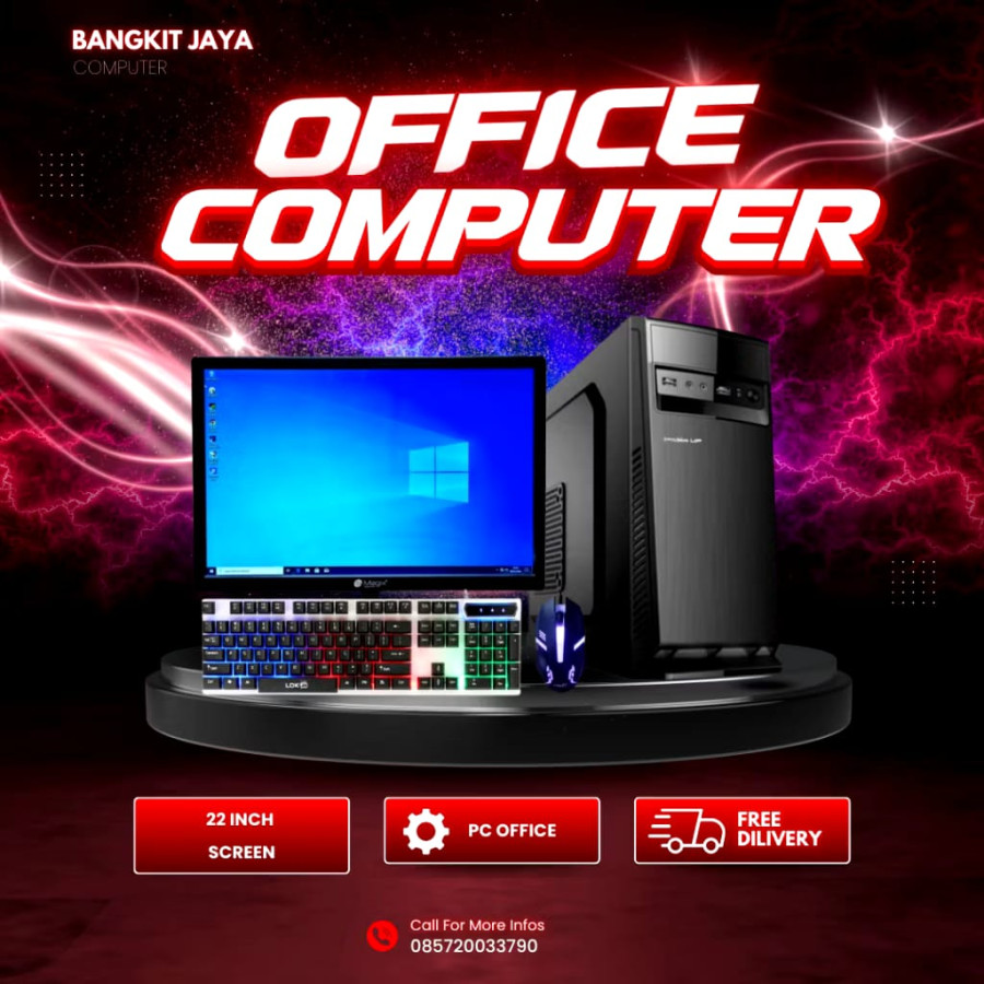 PC UNIT FULL PAKET ASROCK - depan