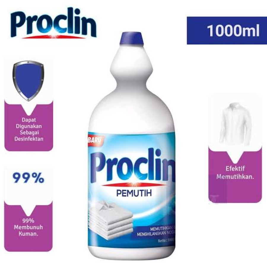 Pemutih Pakaian Proklin 1000ml