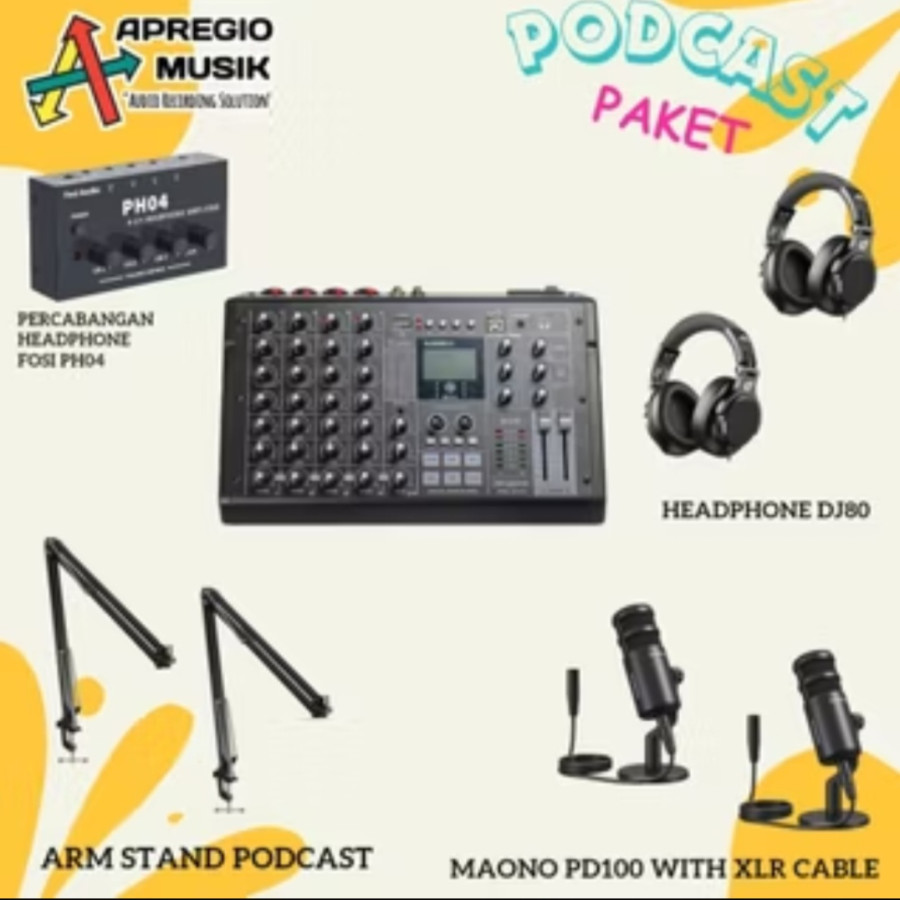 Peralatan Studio, Set Peralatan Podcast - utama