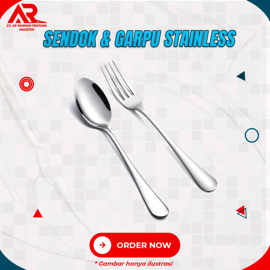 Set Sendok dan Garpu Stainless