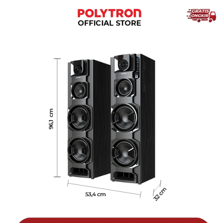 Speaker Aktif Polytron - samping