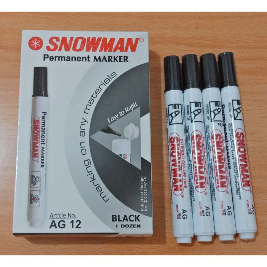 Spidol Snowman Permanent Marker