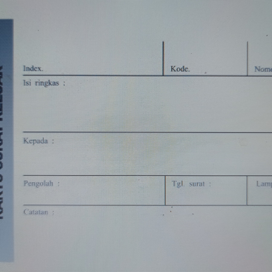 Buku kendali surat keluar