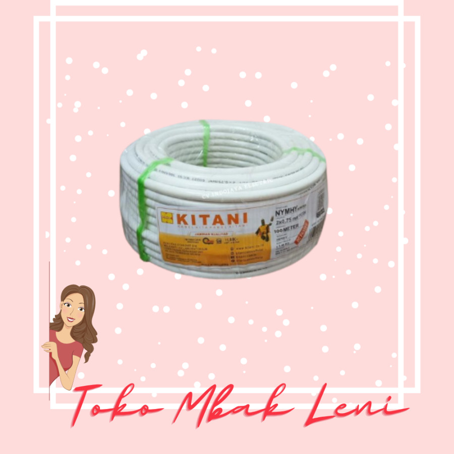 Kabel Listrik Kitani Uk. 2x0.75 mm2, Panjang 100 m