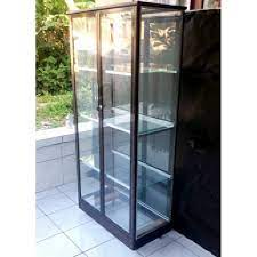 Lemari Etalase Bahan Alumunium (Costum) - samping